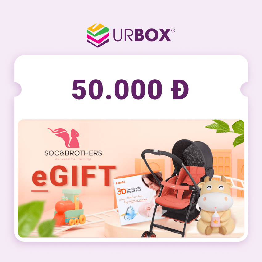 [Soc&Brothers | UrBox] Evoucher Áp Dụng Tại Tất Cả Cửa Hàng Trị Giá 50,000đ