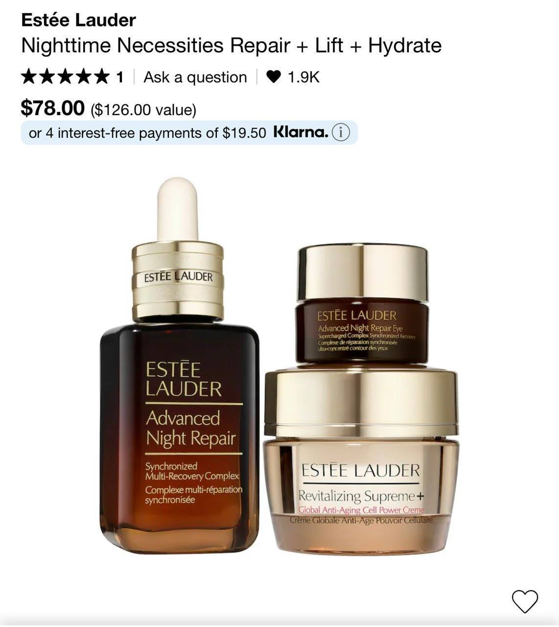 Estee lauder set 3 món