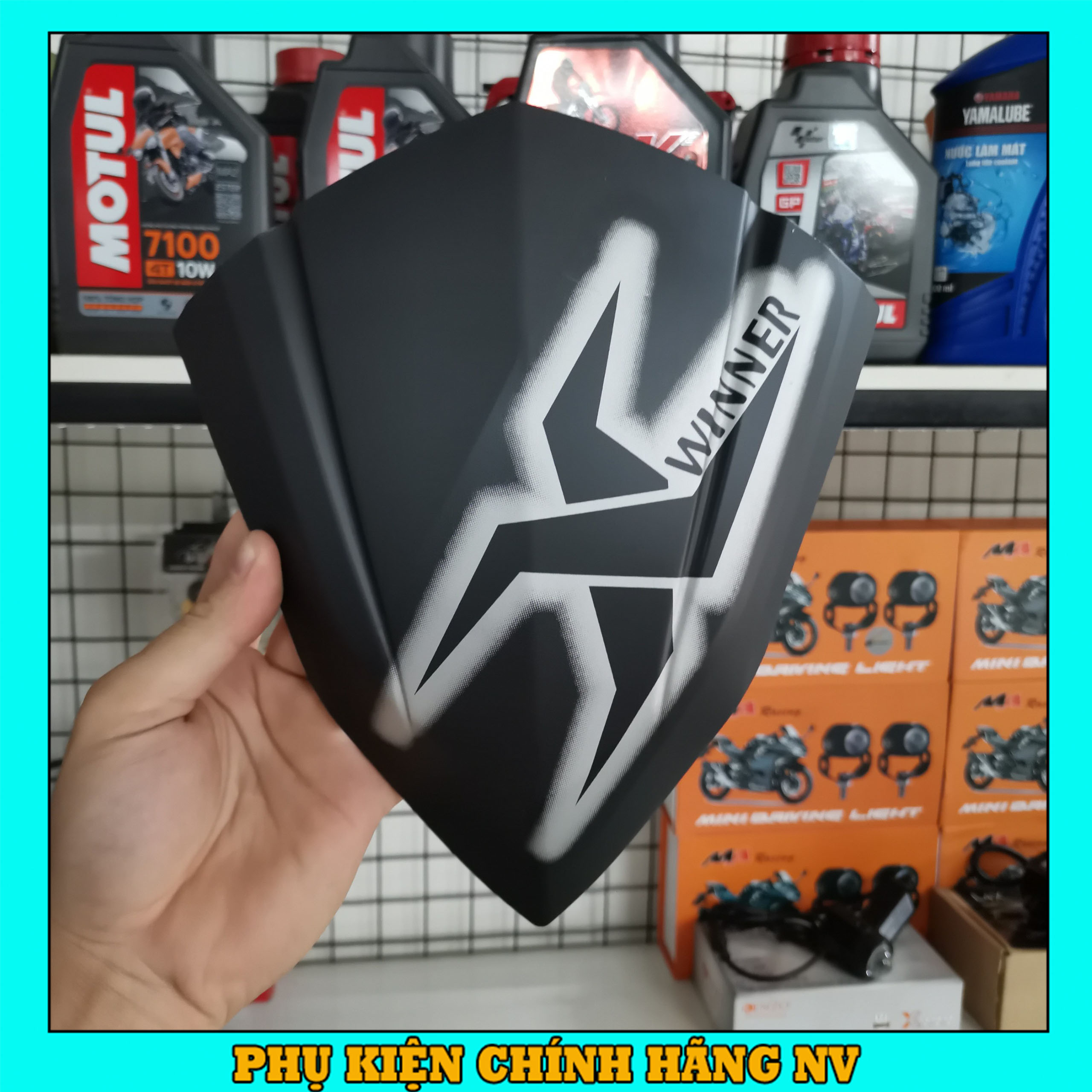 Ốp đầu xe Winner X mẫu nhọn sơn chữ X, mão đầu xe, mão chắn gió Winner X cao cấp