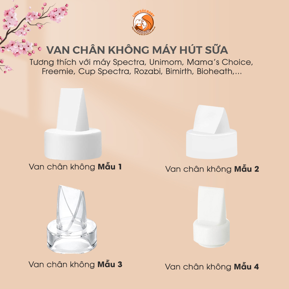 Van Chân Không Máy Hút Sữa Spectra, Avent, Unimom, Cup Spectra, Rozabi