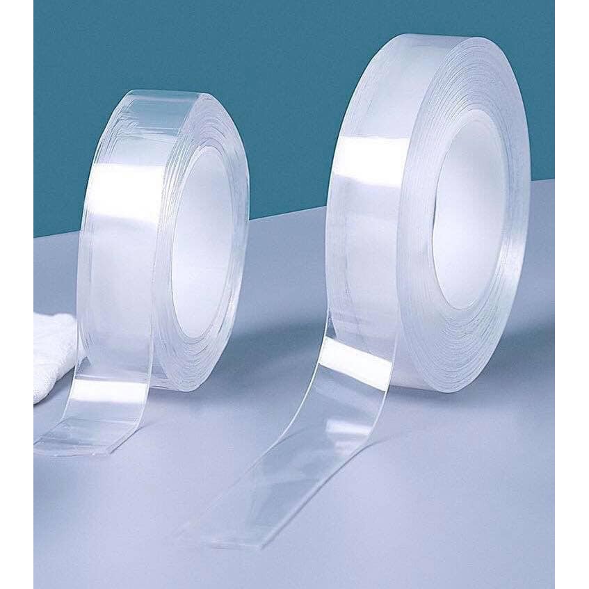 LOẠI DÀI 5M - Băng keo 2 mặt đa năng trong suốt dán cuộn 5m trên mọi bề mặt siêu chắc chắn,tiện lợi