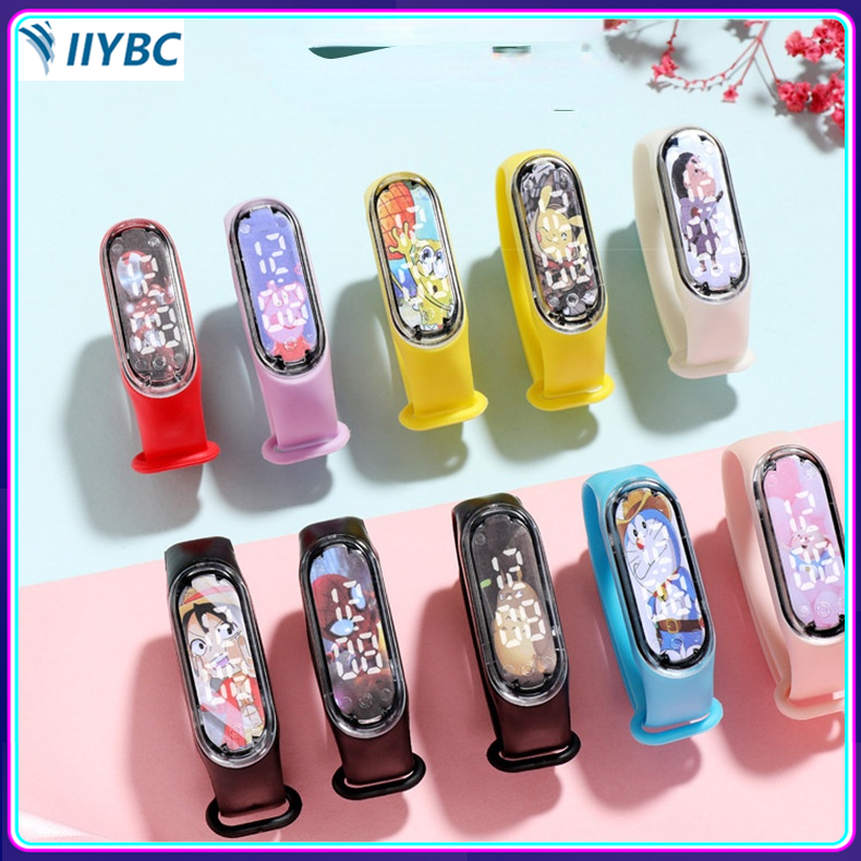 Anime In Gió đồng Hồ điện Tử Phiên Bản Hàn Quốc Của Nam Giới Và Phụ Nữ Và Trẻ Em Không Thấm Nước Cảm ứng Dạ Quang đồng Hồ đeo Tay đồng Hồ điện Tử LED