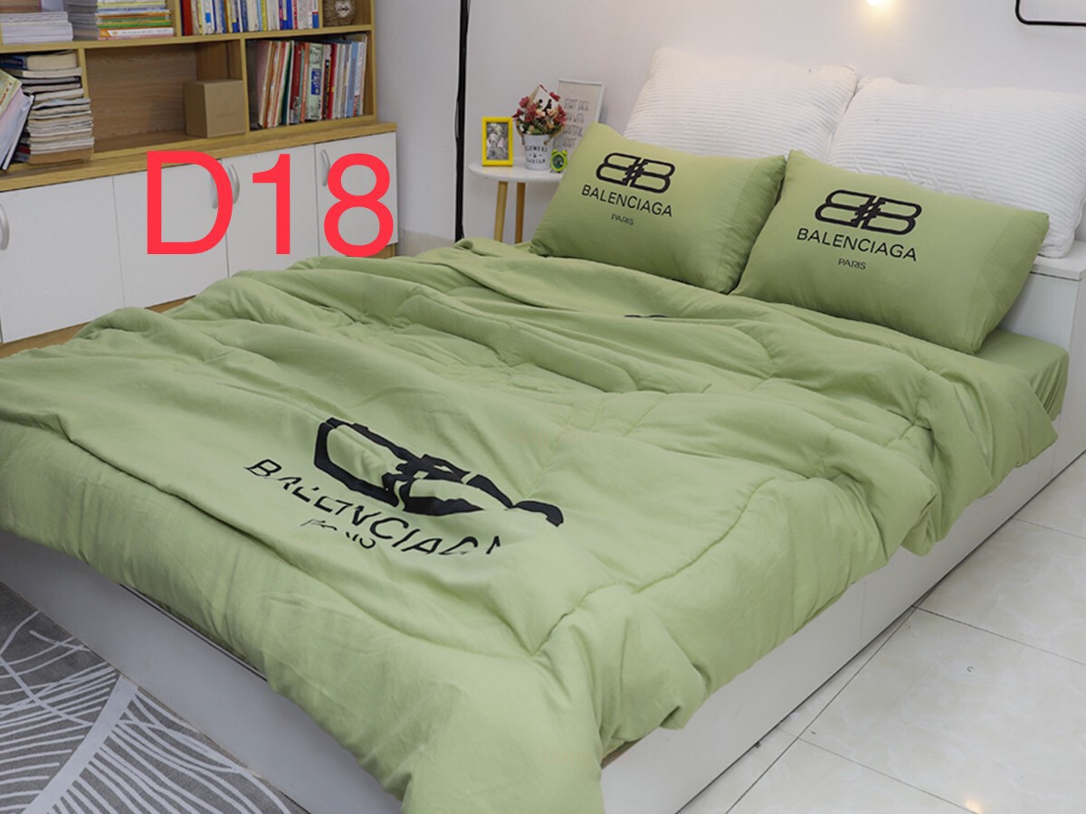 Combo 5 món chăn ga gối cotton đũi mềm mượt kích thước 1m6x2m/1m8x2m