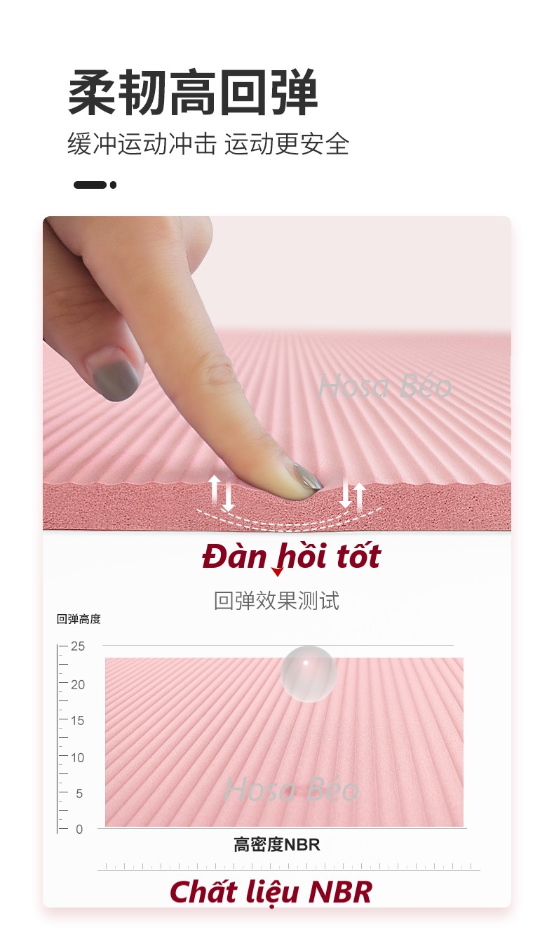 Thảm tập thể thao yoga - gym hiệu camel dày 15mm