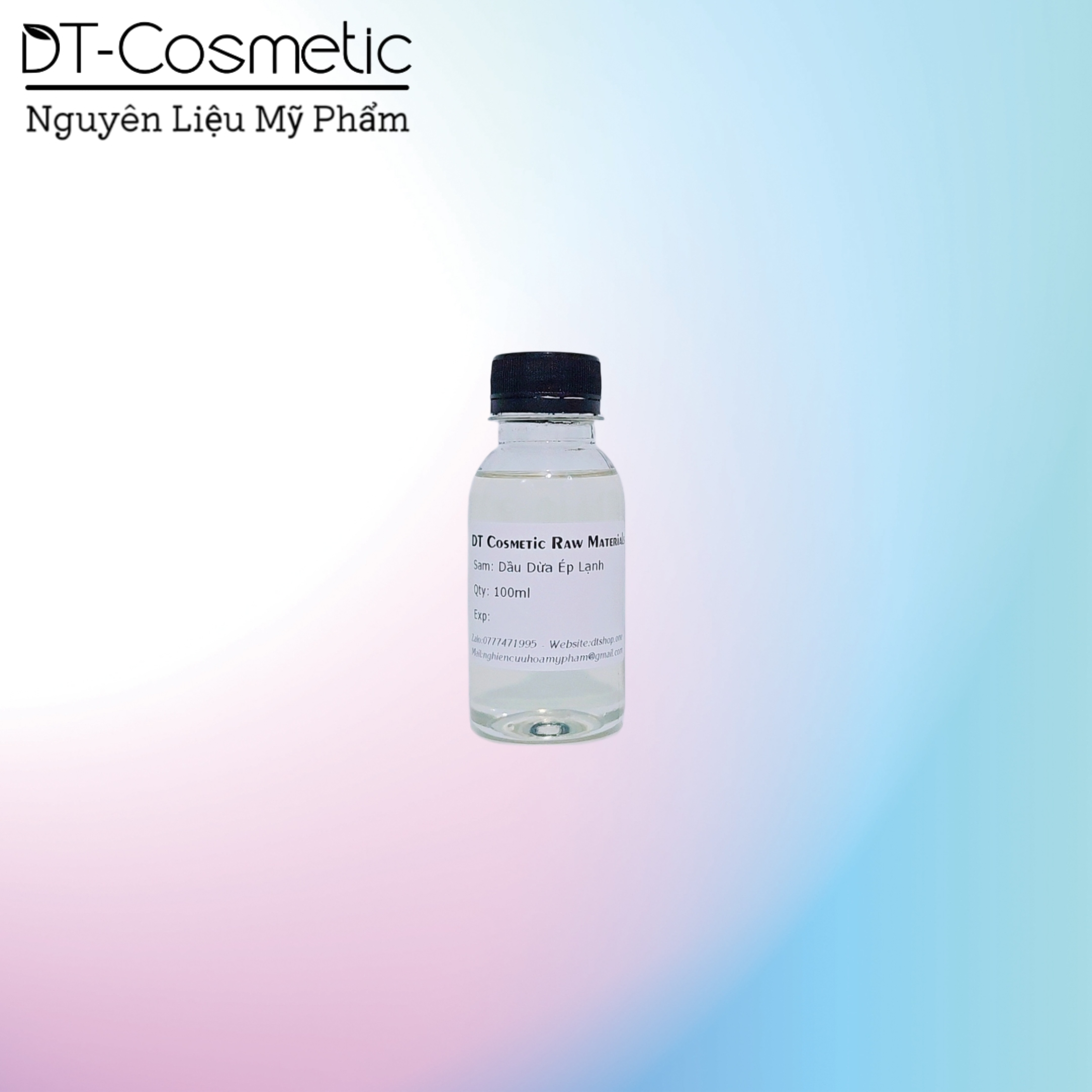 100ml/1l dầu dừa ép lạnh - nguyên liệu mỹ phẩm