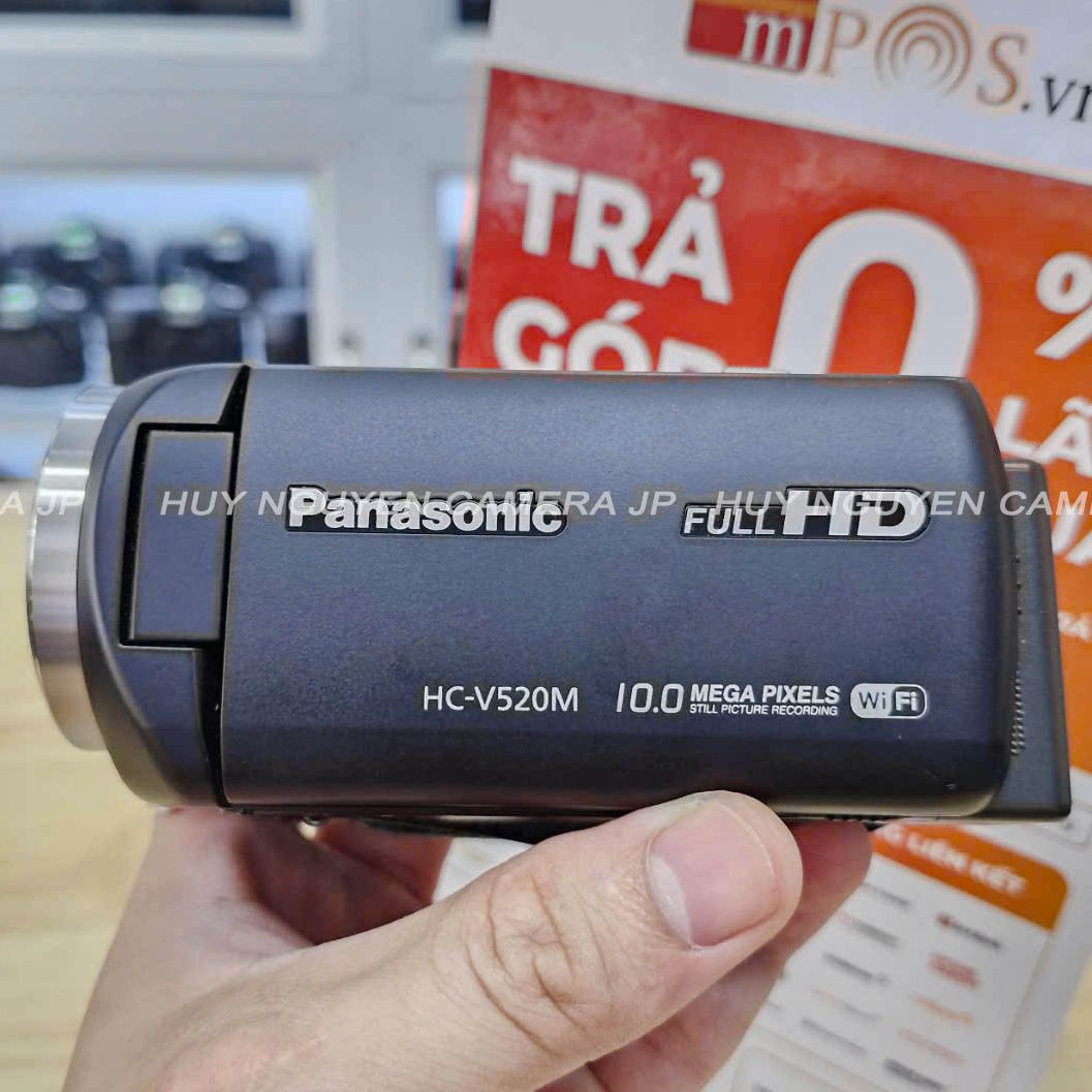 Máy quay phim PANASONIC HC-V520M WIFI  . ZOOM 80X,  VIDEO FULL HD 1080P  , MÀN HÌNH CẢM ỨNG . CÓ FILE MP4 TIỆN LỢI.