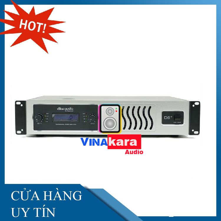 Cục đẩy db acoustic d6+ phiên bản mớicông nghệ class h. 600w x 2 kênh âm thanh hay | tặng kèm cặp dây canon cao cấp