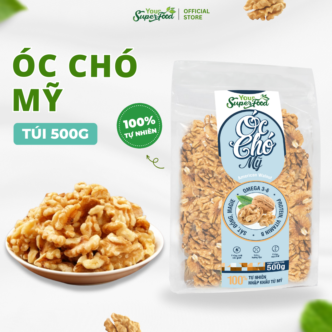 Nhân Óc Chó Mỹ tách vỏ giòn béo Your Superfood