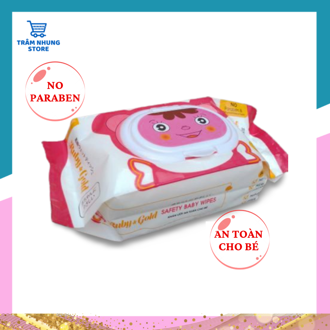 Khăn giấy ướt không mùi an toàn cho bé 150g ruby & gold