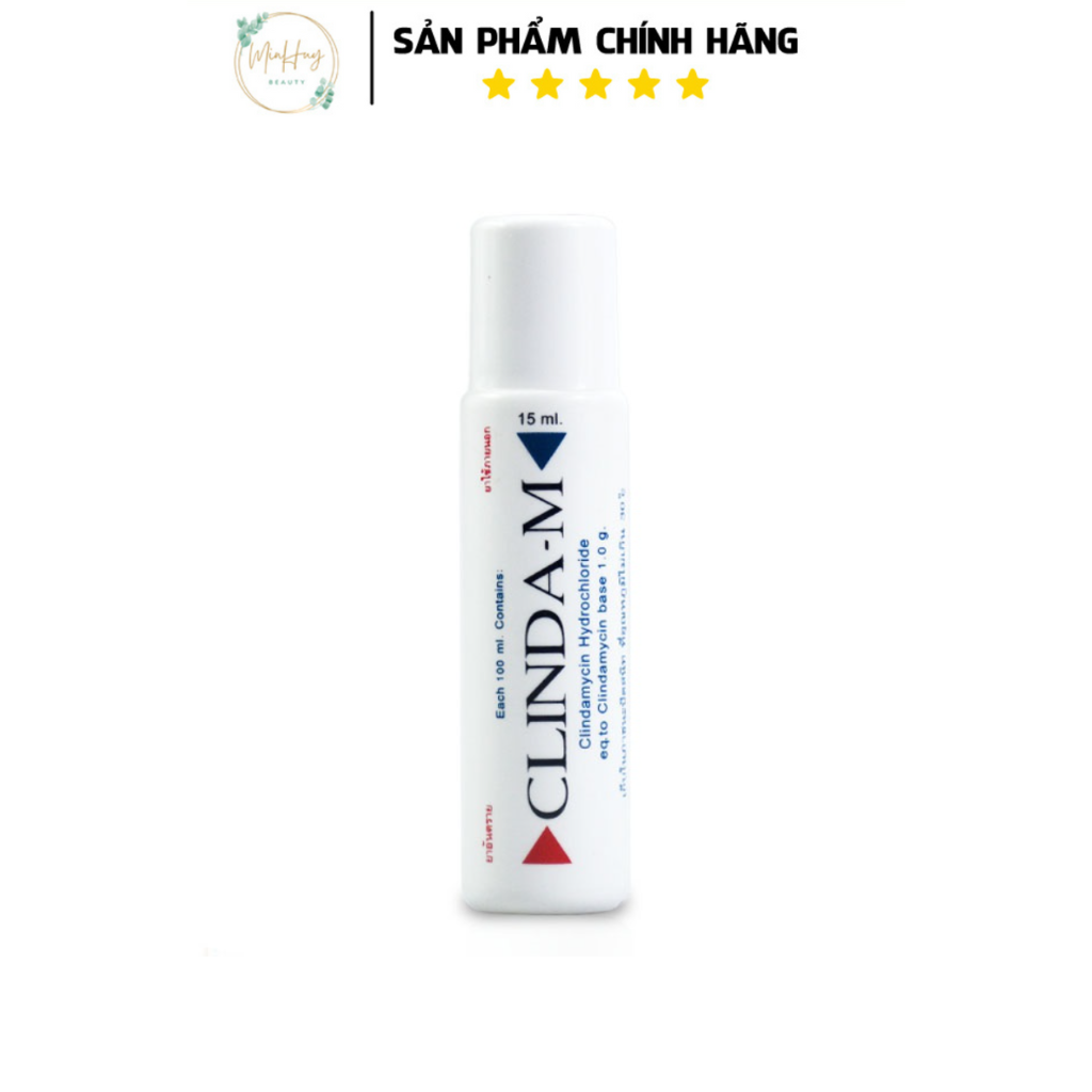 Gel chấm đẩy cồi mụn clinda-m thái lan 15ml, kem chấm mụn clinda m thái lan 15ml diệt khuẩn , khử sạch mụn cám , mụn đầu đen , mờ thâm , chống viêm