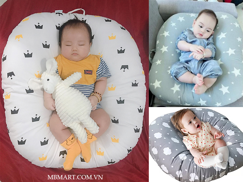 Gối chống trào ngược cho bé 0-2 tuổi chất cotton cao cấp