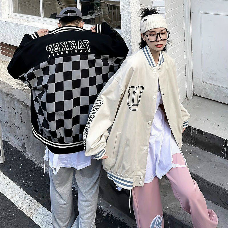 Áo khoác bomber dù nam nữ logo chữ U caro bàn cờ sành điệu MCbomber375