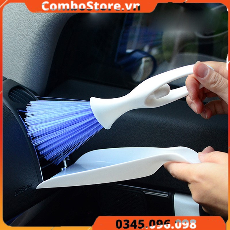 Bộ chổi xẻng vệ sinh nội thất ô tô đa năng