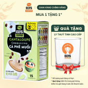 |Tặng 1 ly thuỷ tinh cao cấp| Elys Coffee - Cà phê hòa tan dưa lưới 3in1 - Hộp 255G x 15 túi