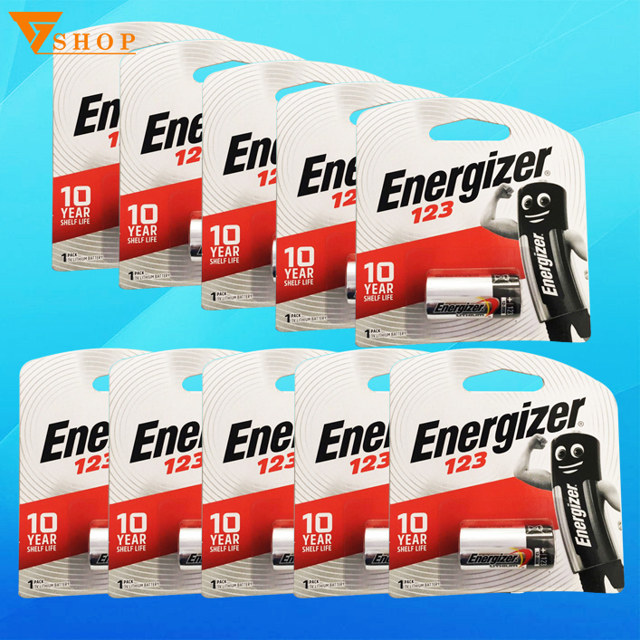 Combo 10 viên pin energizer cr123, pin máy ảnh