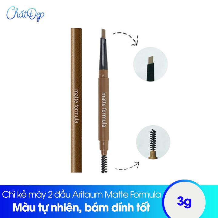 Chì kẻ mày 2 đầu Aritaum Matte Formula Brow Auto Pencil