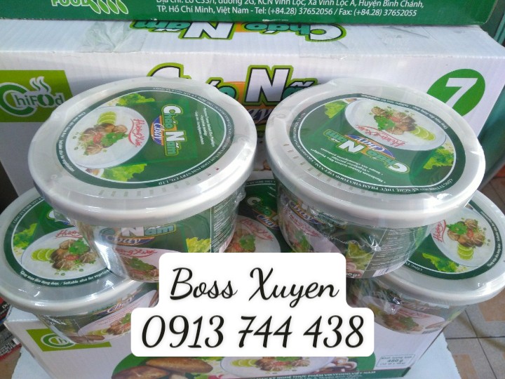 Combo 2 thùng cháo nấm chay ăn liền chifod hương xưa vị nấm 1 thùng 12 chén