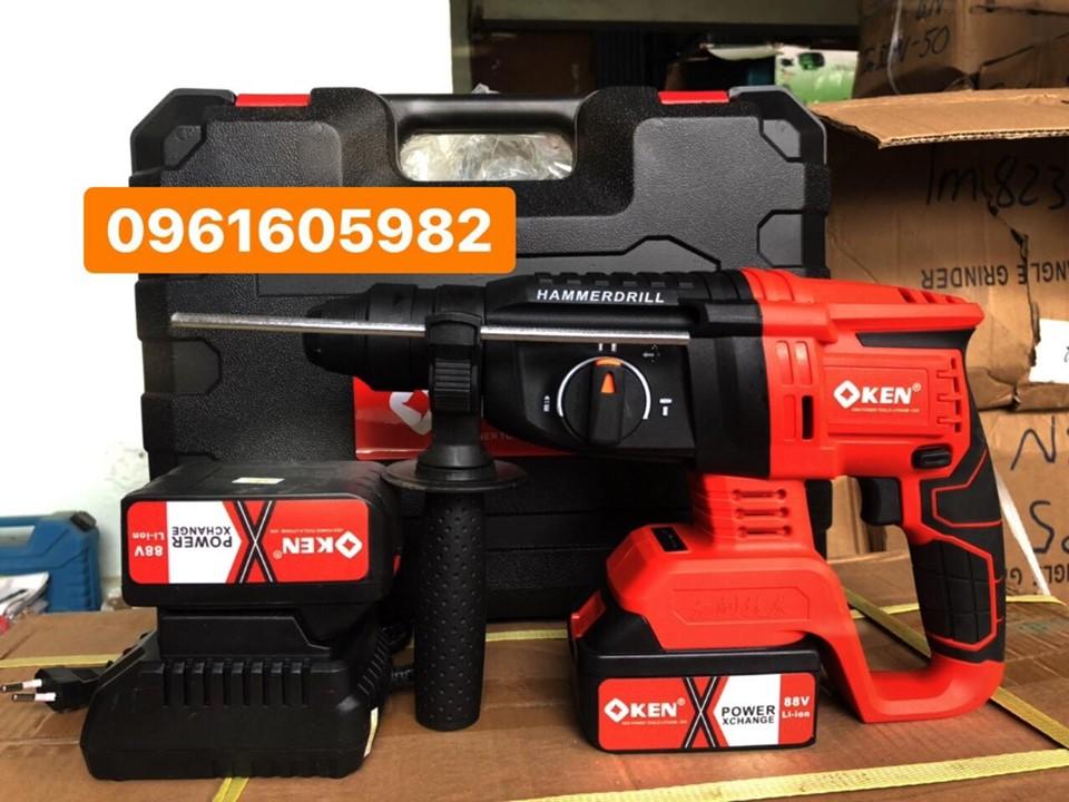 Khoan pin bê tông KEN 3 chức năng 88V - Máy khoan bê tông dùng pin KEN được thiết kế chuyên dụng dùng để khoan tường, bê tông... giúp tiết kiệm thời gian và sức lực khi làm việc.