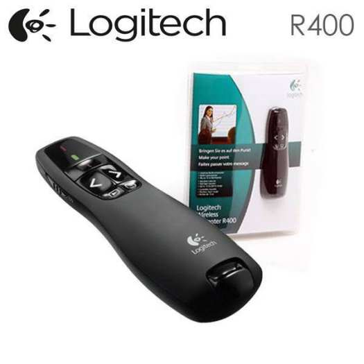 Bút trình chiếu powerpoint, Bút thuyết trình Slide, Bút trình chiếu logitech R400 cao cấp