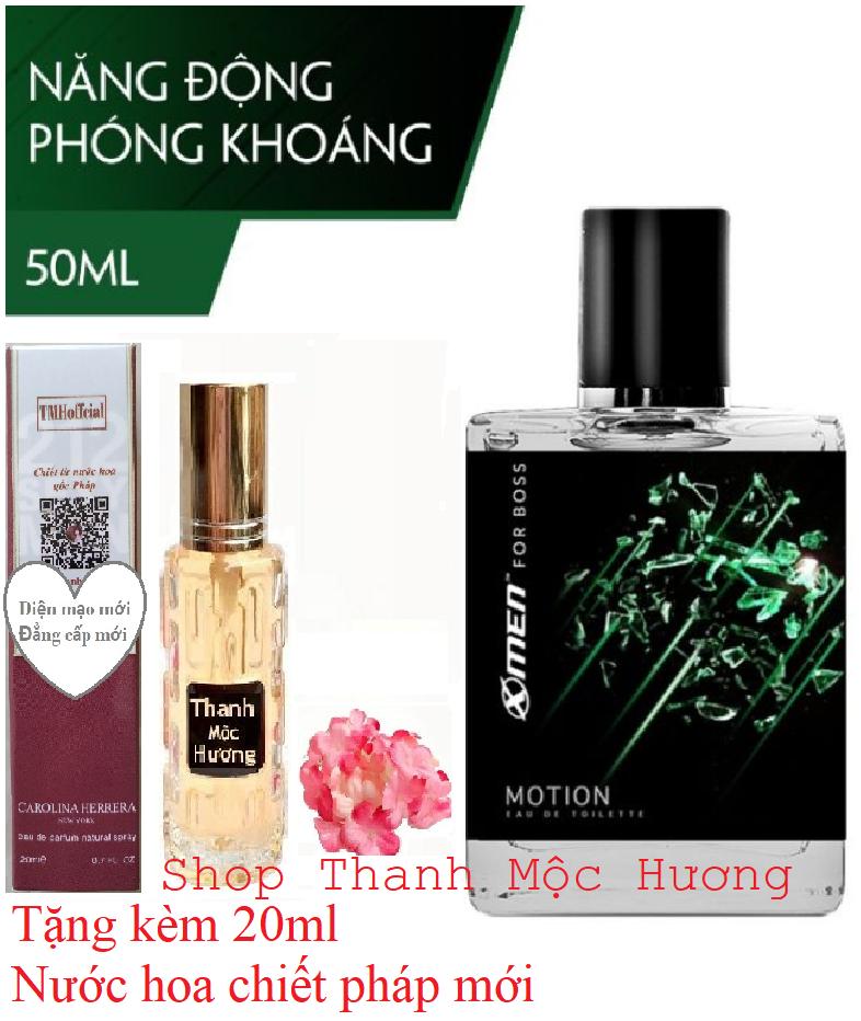 Nước hoa cao cấp Xmen Boss Motion 50ml có hộp và chữ kí Christan có/ không tặng 20ml nước hoa chiết pháp mới