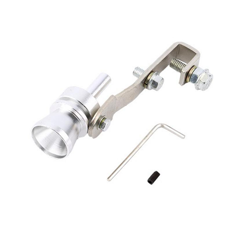【Có hàng sẵn】【Silver】Size M Còi Turbo gắn vào ống bô xe máy / xe hơi Đa năng Ô Tô Xe Turbo Âm Thanh Còi Nhét Ống Thoát Khí Thổi tắt VALE BOV Mô Phỏng WHISTLER