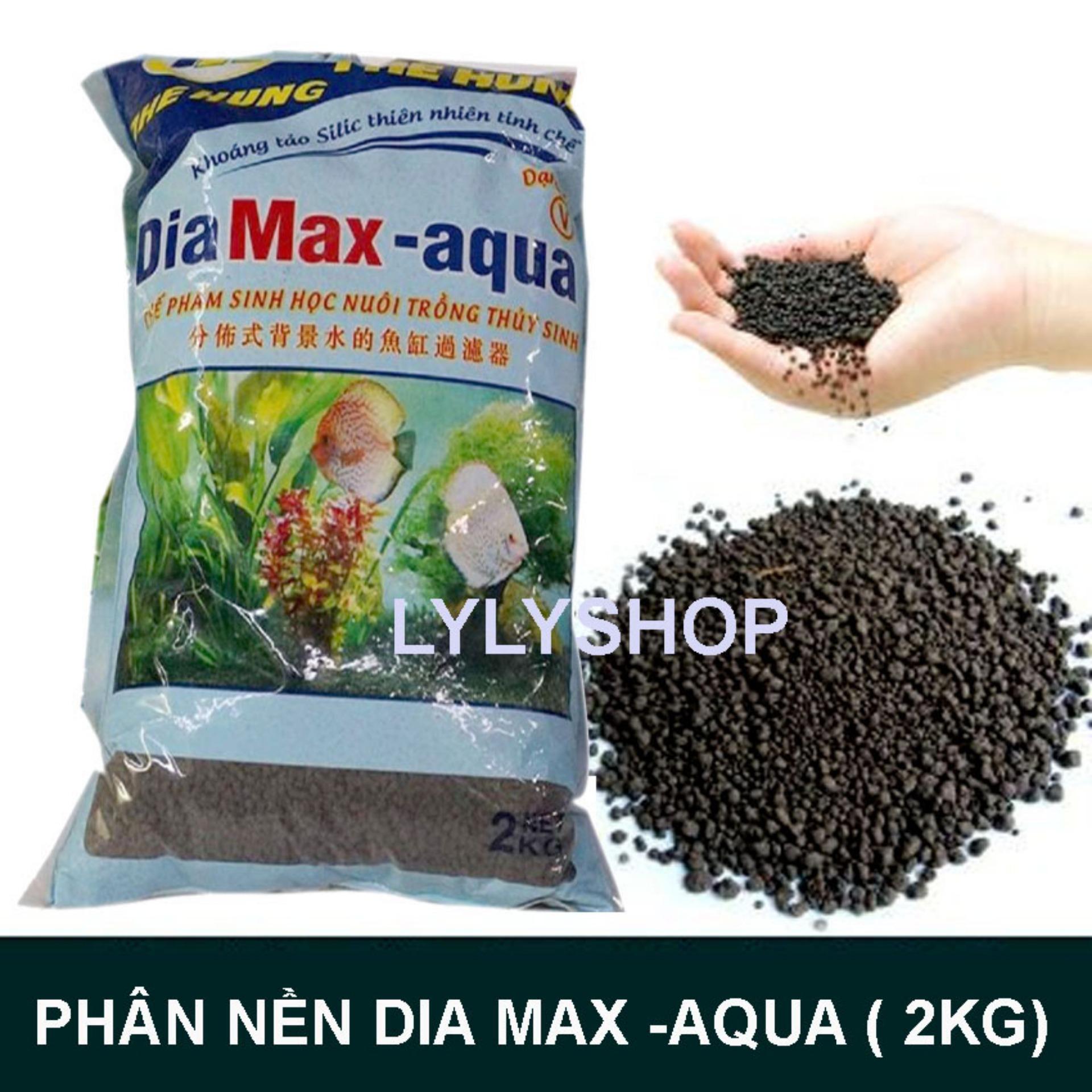 Đất nền, Phân nền thủy sinh DIA MAX AQUA túi 2KG giàu dinh dưỡng, tốt cho cây trồng, sản xuất 2022