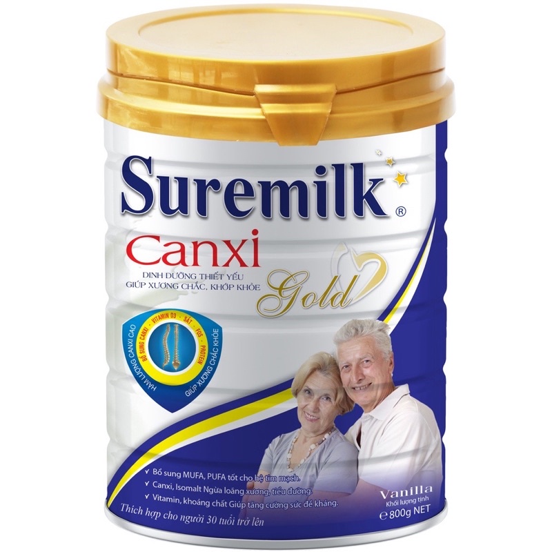 Sữa Bột Suremilk Canxi Gold 800G - Sữa Cho Người Già Sure Milk Canxi