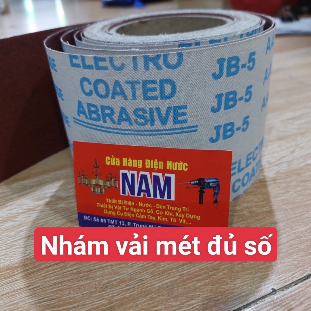 NHÁM VẢI SỐ 80/120/180/240/320 KHỔ  100 cm x 10 cm 1 Cuộn Vải Nhám, Khắc Gỗ, Chất Lượng Cao