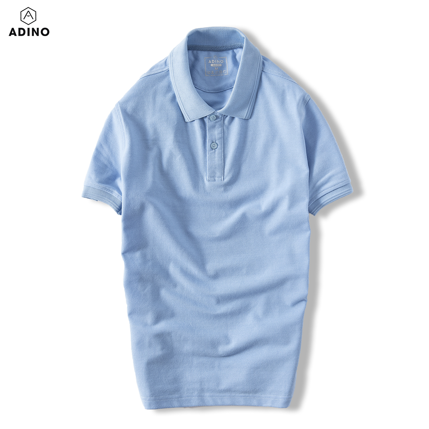 [Nhập LazXuHuong1- giảm 20k đơn 149k|Áo thun có cổ nam màu nâu phối viền chìm ADINO vải cotton polyester mềm dáng slimfit công sở hơi ôm trẻ trung AP87 - 6
