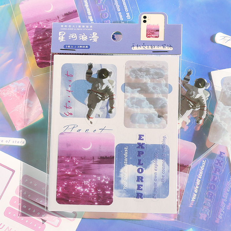 Sticker (hình dán) phong cách TRỪU TƯỢNG nông trại mây trang trí sổ, album, nhật ký, lưu bút, dán điện thoại, laptop