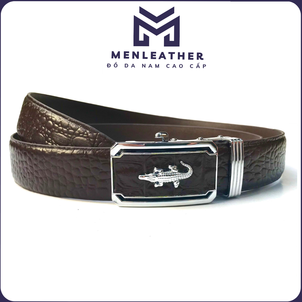 Thắt Lưng Dây Nịt Nam Da Bò Dập Vân Cá Sấu Lịch Lãm Thời Trang Nam Phong Cách