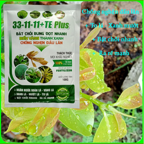 Phân bón npk 33-11-11+te plus gói 100g
