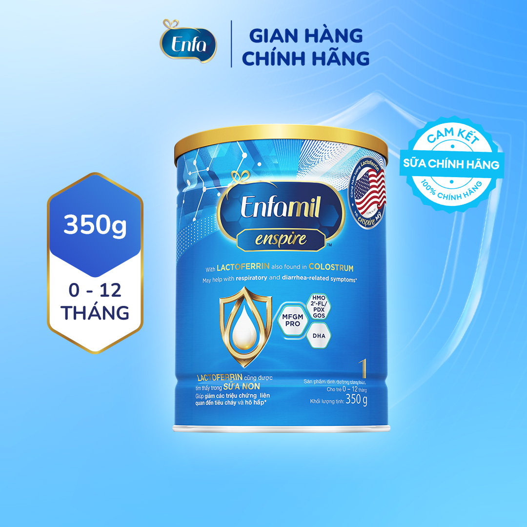 Sữa bột Enfamil Enspire 1 - 350G dành cho trẻ từ 0-12 tháng tuổi