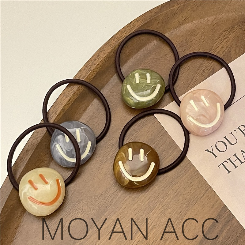 Dây thun cột tóc mặt cười smile phụ kiện chun buộc tóc dễ thương