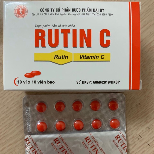 Rutin C Hộp 100 Viên Nén - Bổ Sung Vitamin C Và Rutin Giúp Tăng Tính Bền