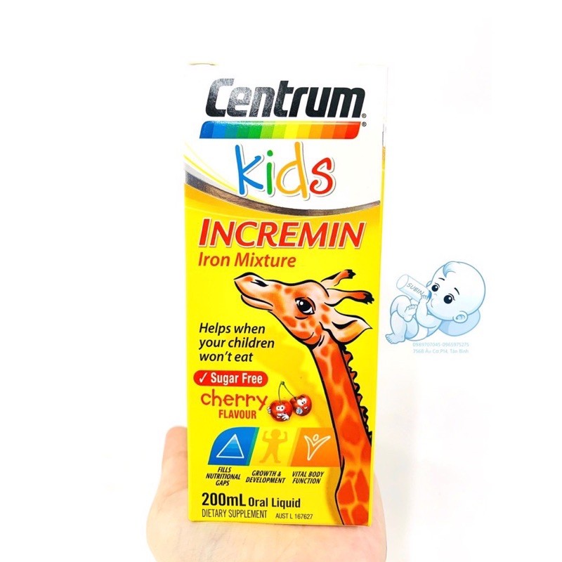 Siro biếng ăn cho bé centrum kids của úc - hàng nội địa date mới
