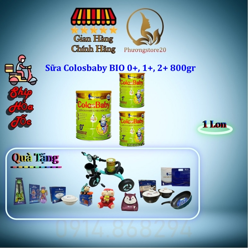 Sữa colosbaby bio 0+, 1+, 2+ 800gr