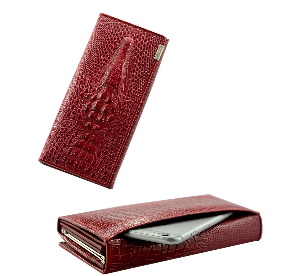 Bóp ví nữ - ví cầm tay nữ thời trang ví nữ da cá sấu 18.5cm sang trọng tinh tế ví nữ cầm tay da cá sấu thật 100% hàng hiệu cao cấp