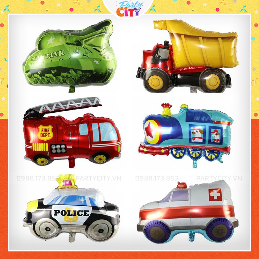 Bóng bay hình xe ô tô, bóng sinh nhật hình ô tô, các loại xe cỡ lớn