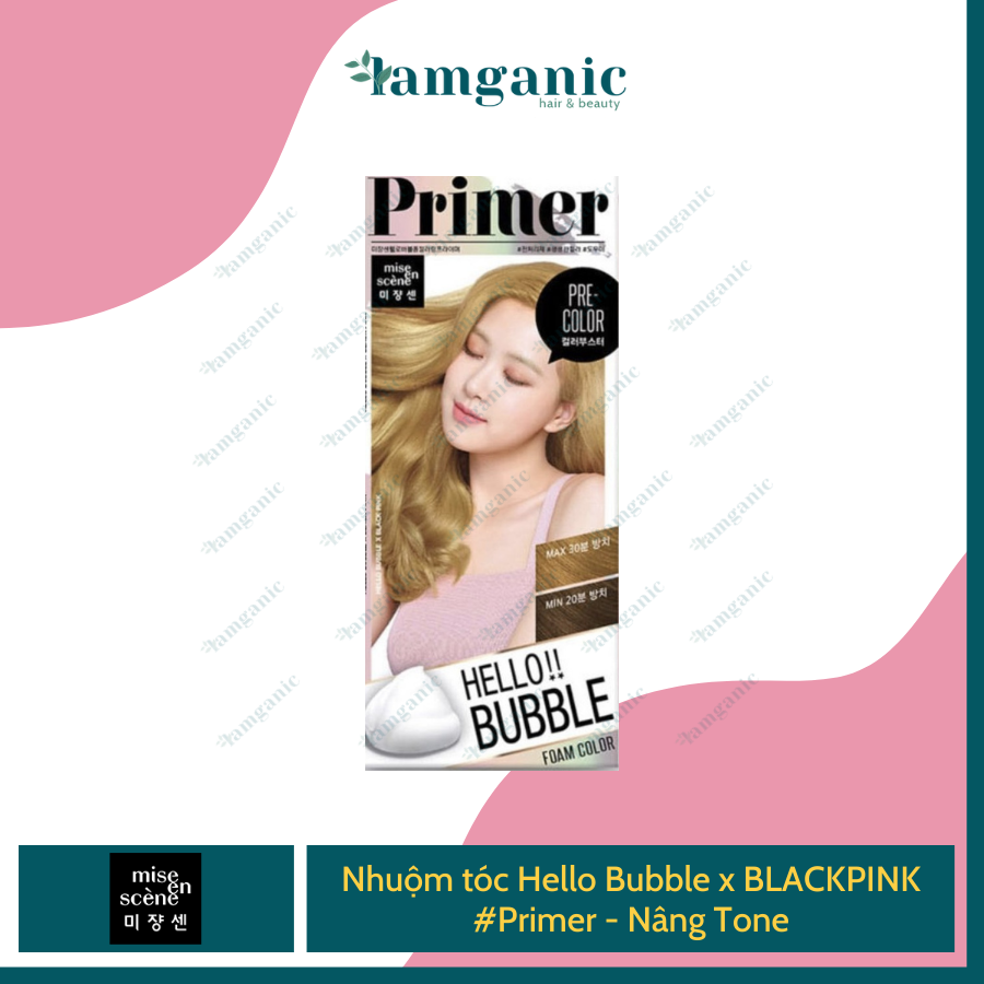 [HCM]Tẩy Nâng Tone Tóc Primer Hello Bubble Foam x BLACKPINK - Chính hãng Mise En Scene mẫu BlackPink