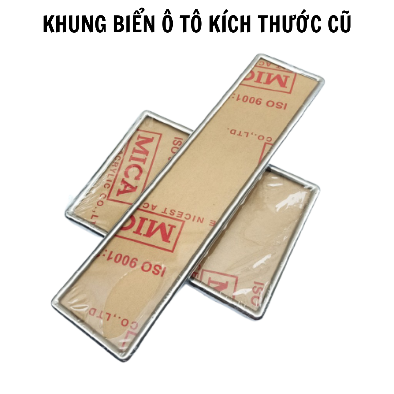 khung biển số ô tô kích thước cũ dài vuông thay thế khung đã cũ có viền ngoài không logo