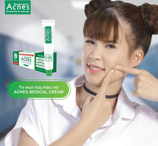 Kem Acnes Medical Cream mụn sưng đỏ và đau