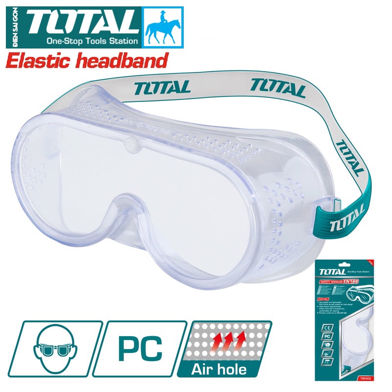 Kính trong suốt bảo vệ mắt bảo hộ kính hàn pvc Total tsp302