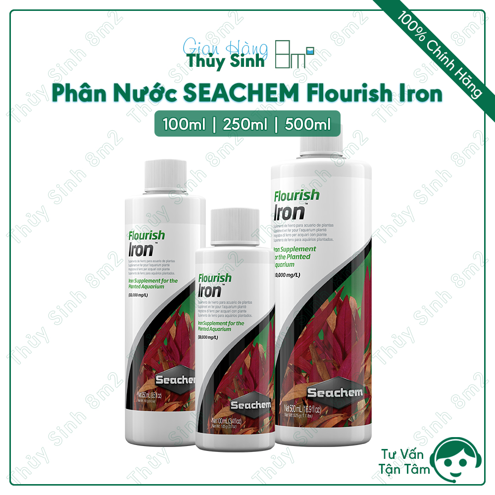 Phân nước seachem flourish iron - bổ sung vi lượng sắt cho cây thủy sinh - 8m2
