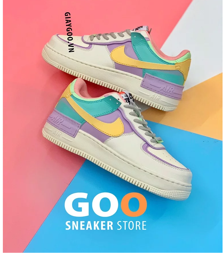 [ Xả Hàng + Tặng hộp Chuẩn ] Giày Thể Thao Sneaker Nike Air Force Shadow 1 Bảy Màu , Giày Chạy Bộ AF1 Shadow , Giày Độn Đế HÓT 2020