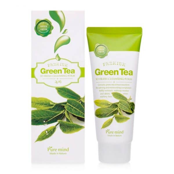Sữa rửa mặt trà xanh Pure mind green tea so fresh cleansing foam 100ml
