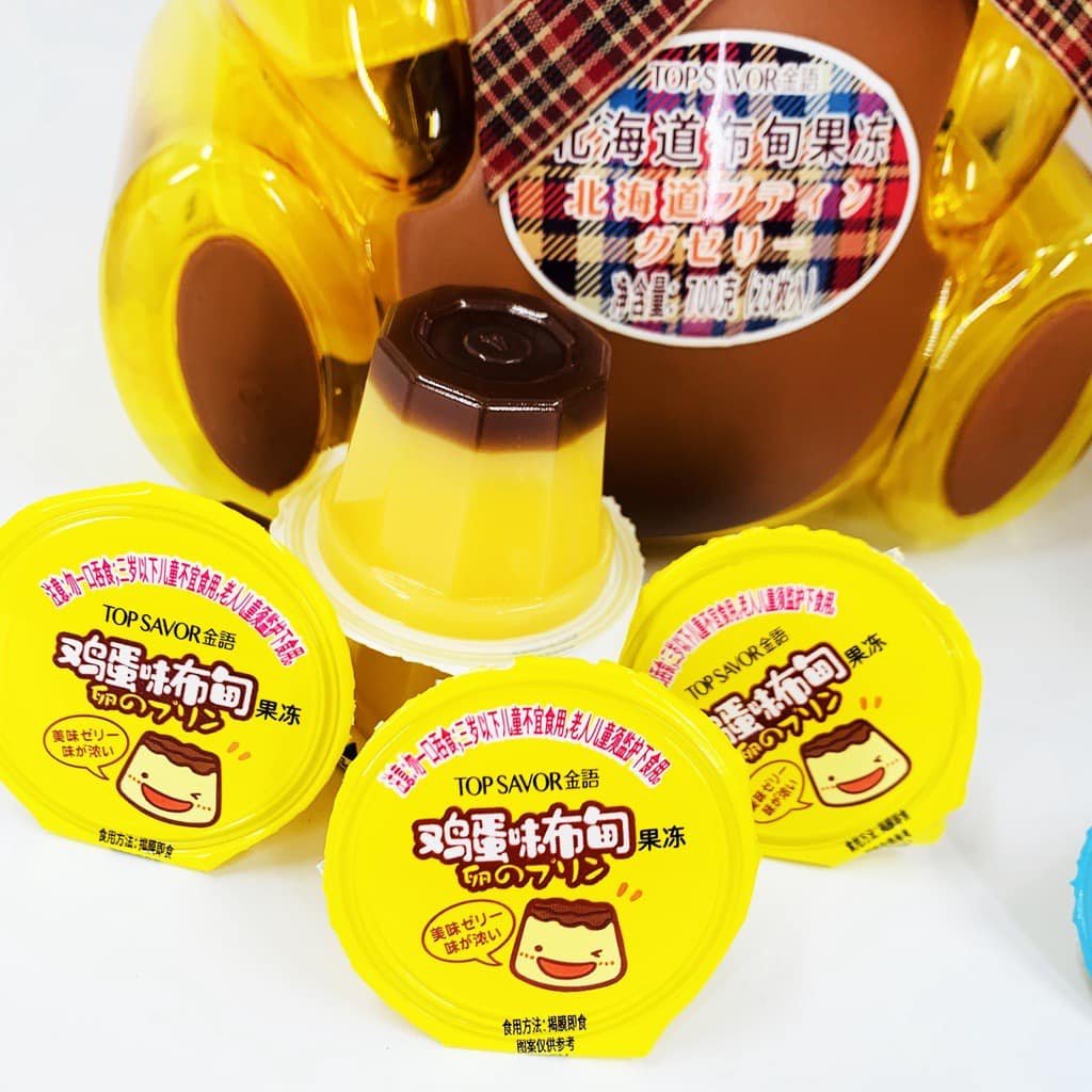 Thạch pudding trứng Thạch Pudding gấu Topsavor Siêu Hot, vị ngon xỉu, béo béo vị trứng, ngọt ngọt