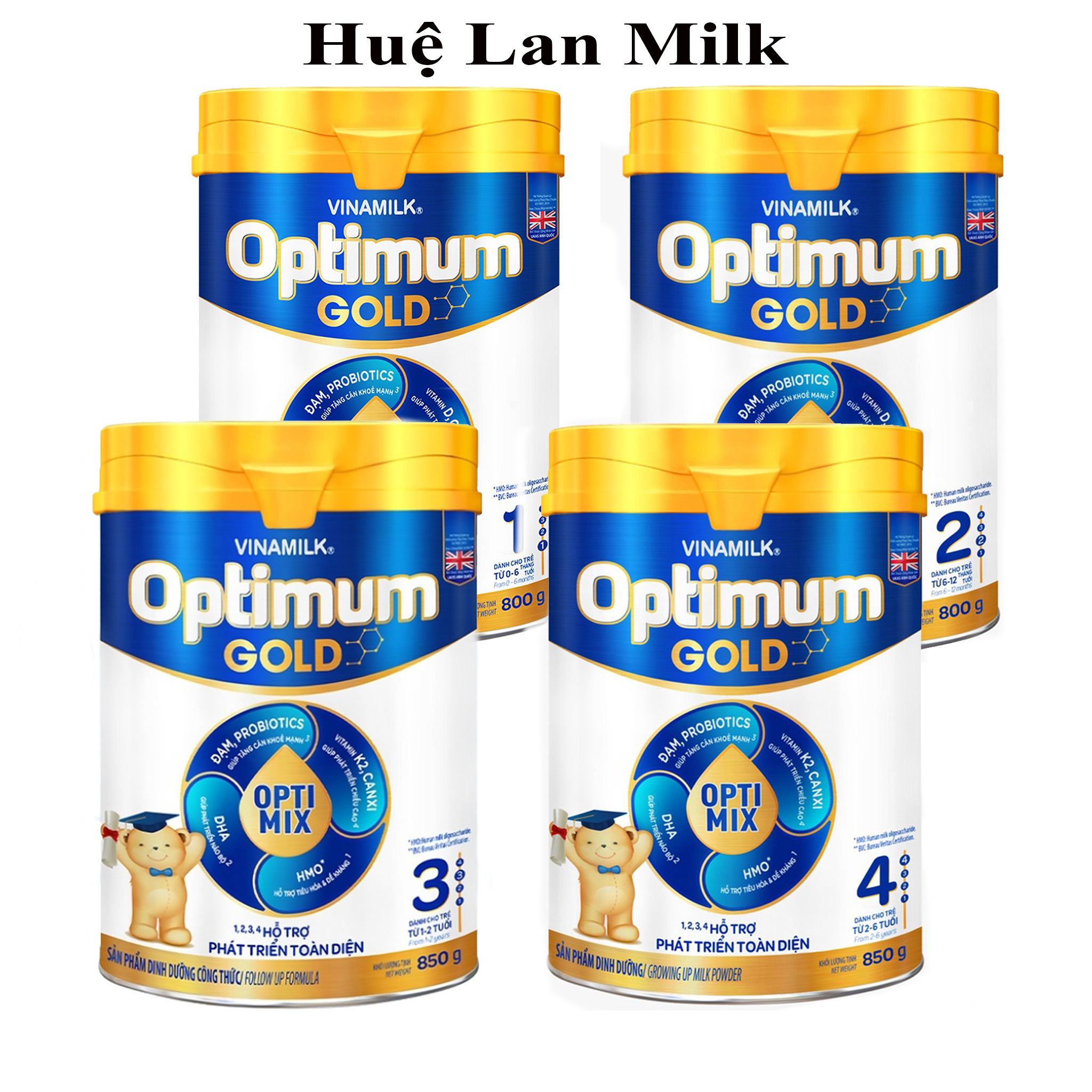 SỮA BỘT OPTIMUM GOLD OPTIMIX 1/2/3/4 850G - Huệ Lan Milk
