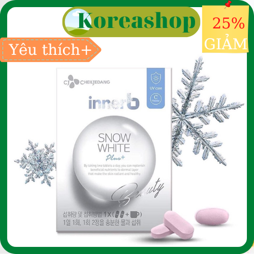 Viên Cấp Nước Chống Nắng Dưỡng Trắng Da Innerb Snow White Hàn Quốc