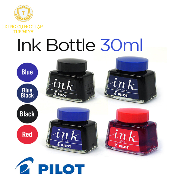 [HCM]Mực Ink Pilot 30ML, Không Cặn, Nhanh Khô, Nhập khẩu Nhật Bản -Dụng cụ học tập Tuệ Minh
